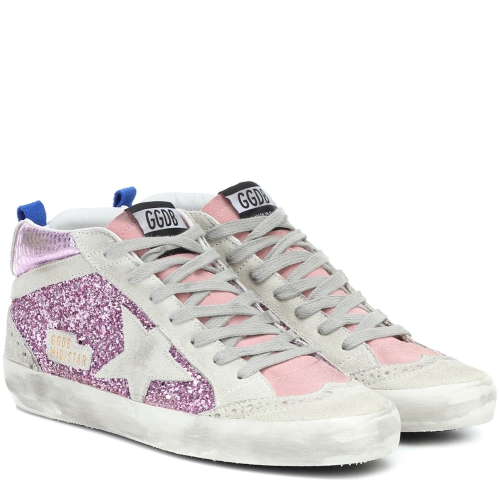GOLDEN GOOSE DELUXE BRAND MID STAR PINK GLITTER 7